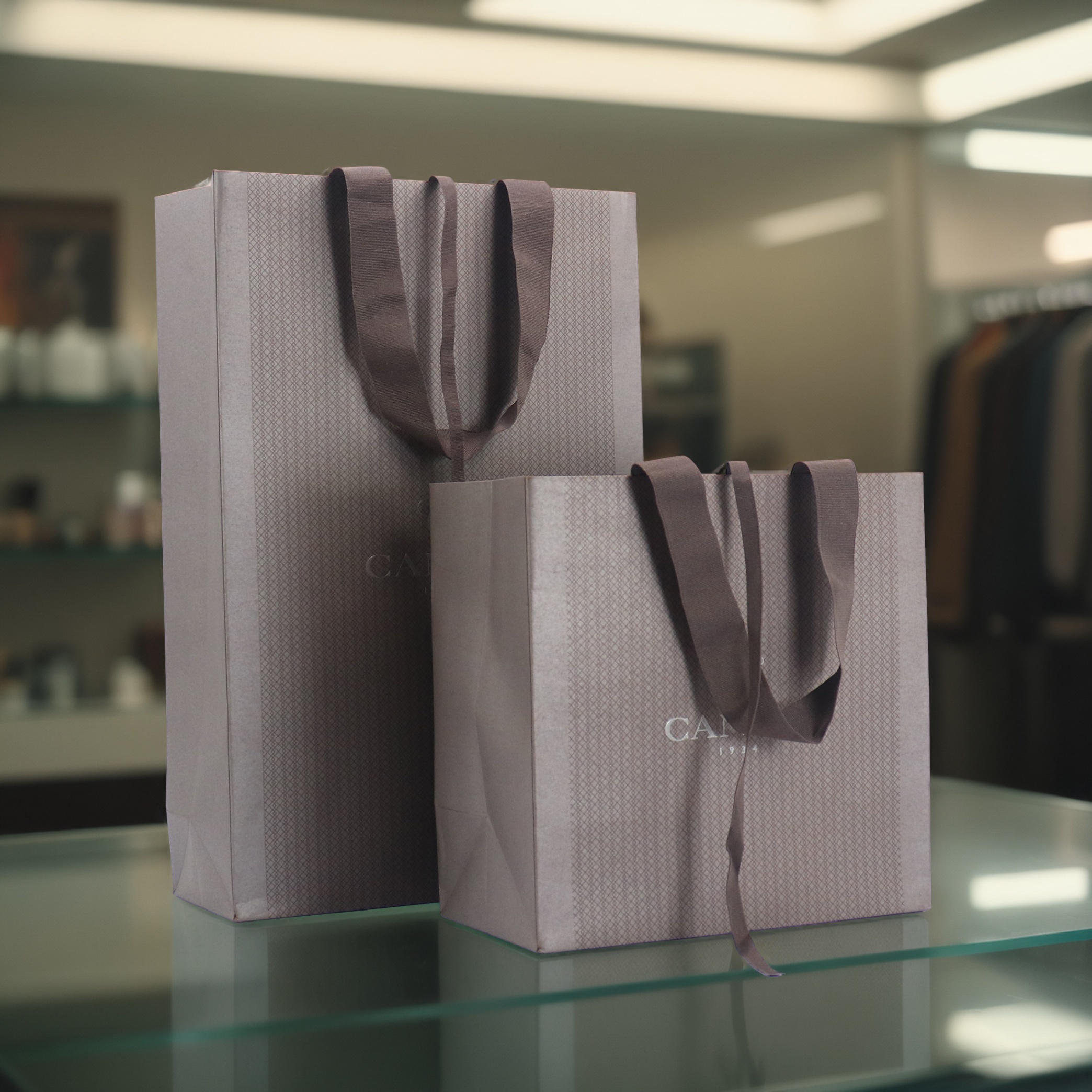 Low Cost Folding Feature Fashion Eco-friendly Printed Recycled Design Custom Natural Craft Clothes grey Shopping Bags