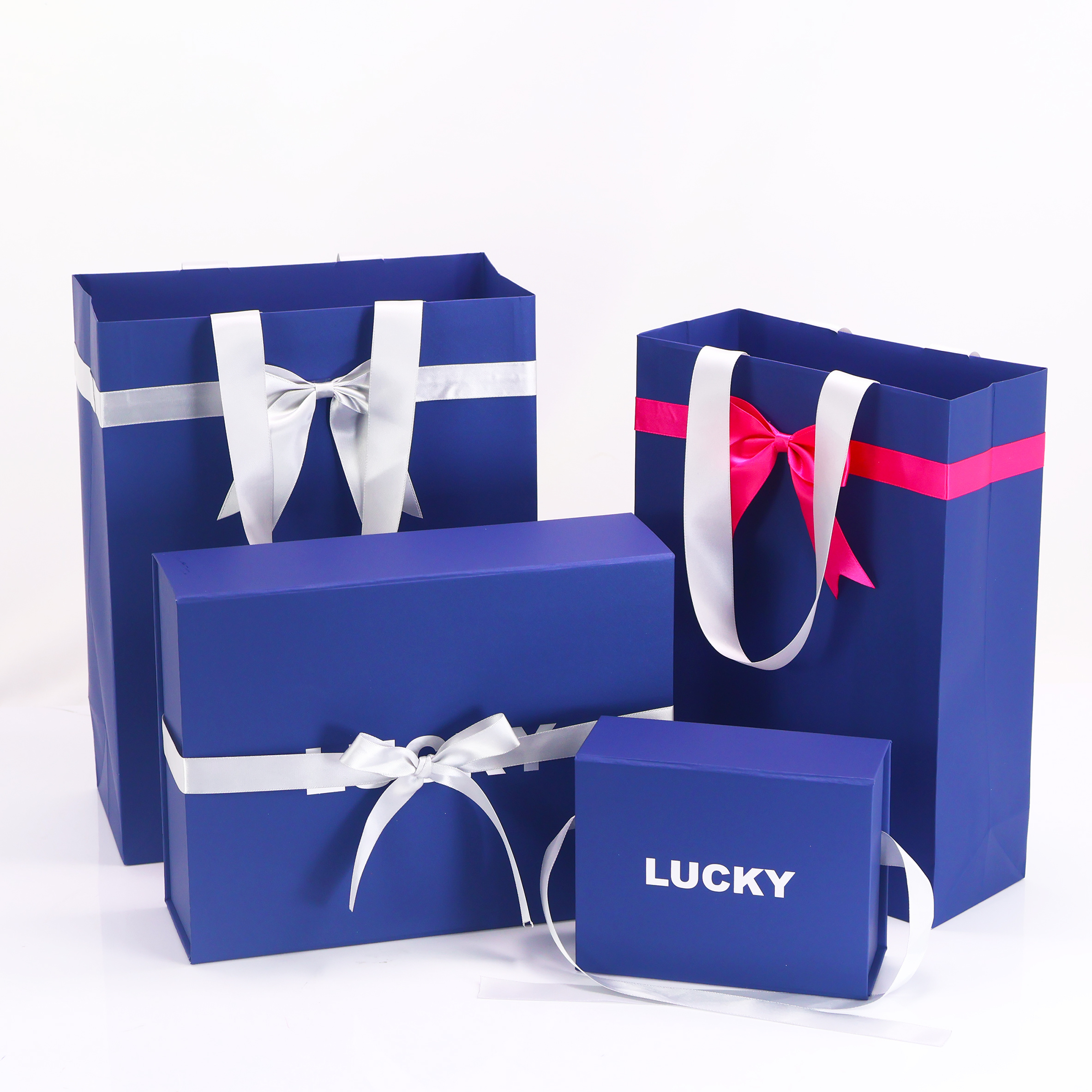Blue paper bag