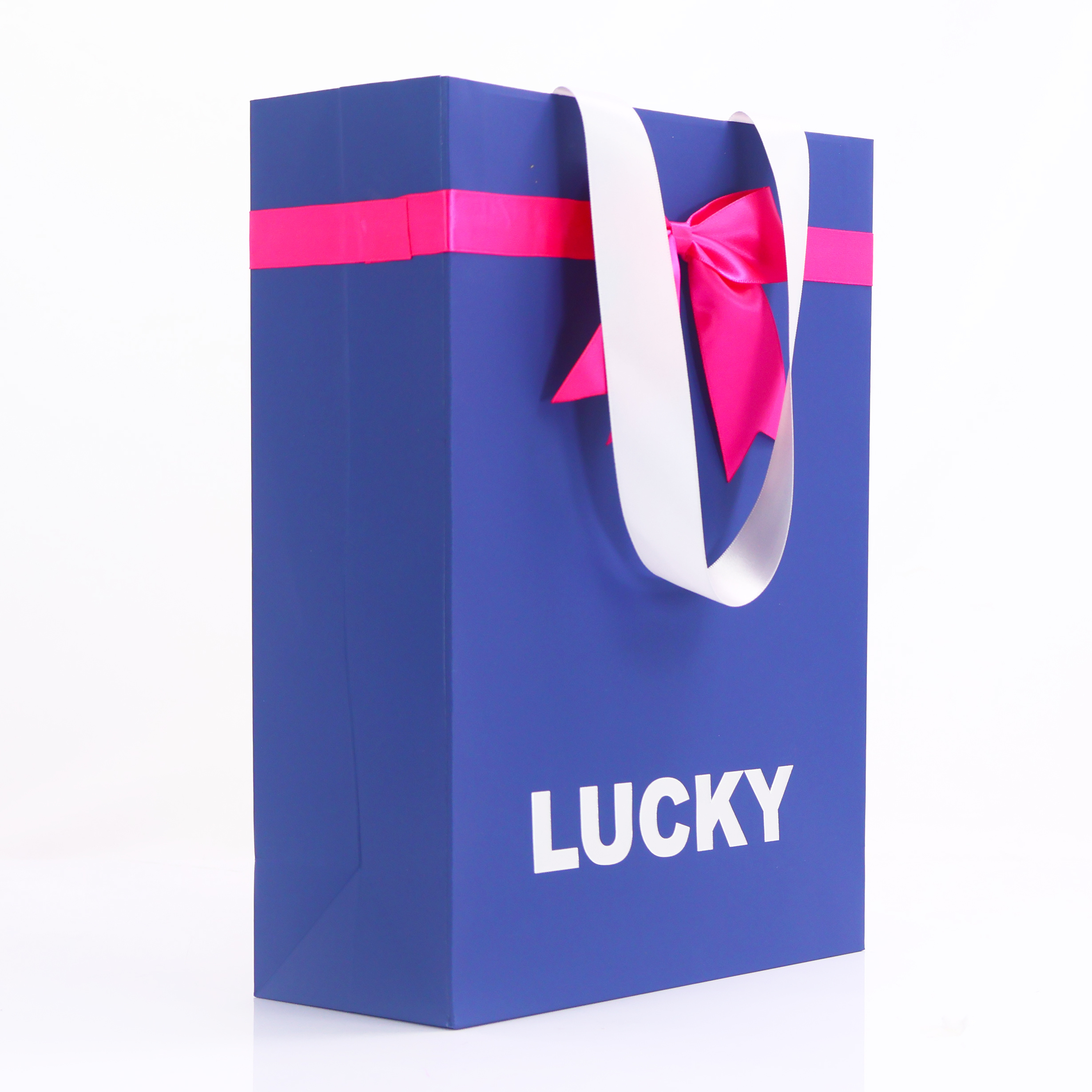 Blue paper bag