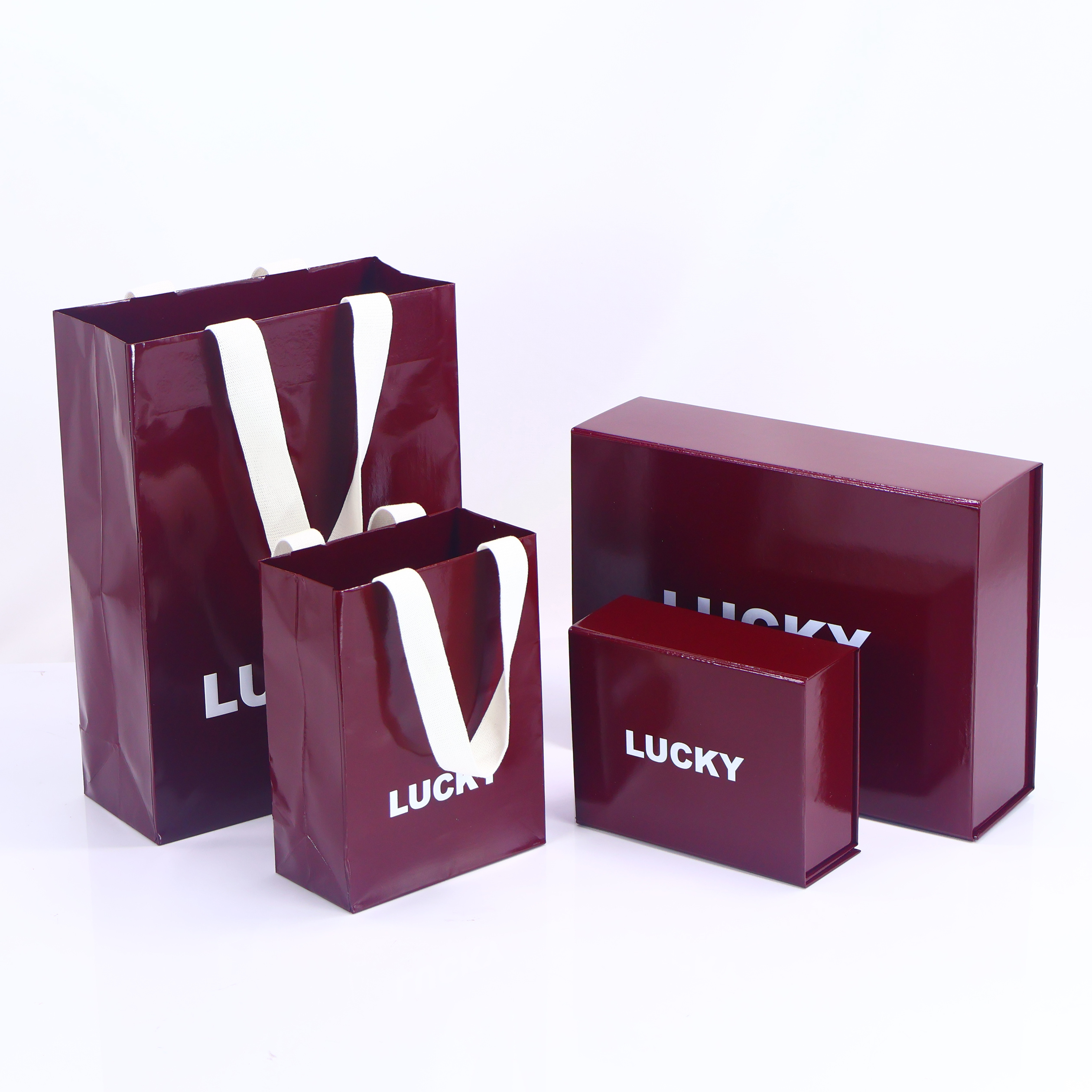 Luxury paper box and bag set