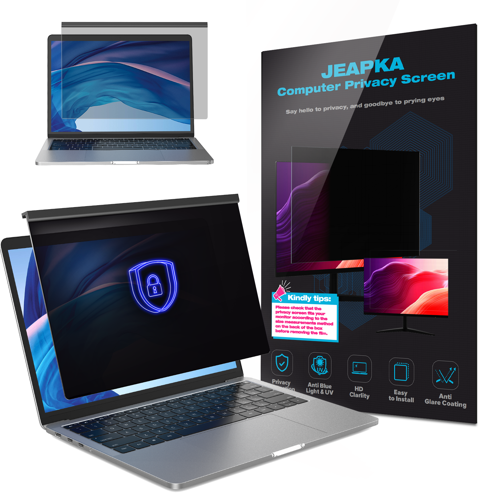 Hanging Laptop Privacy Screen 15.4 Inch 16:10