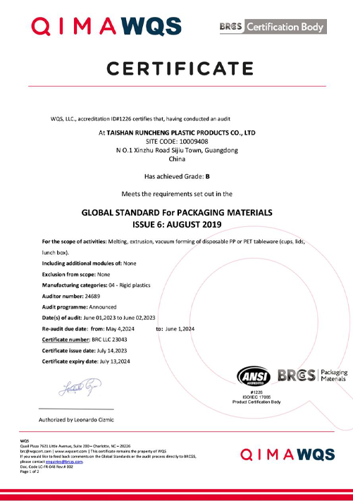 Certifications