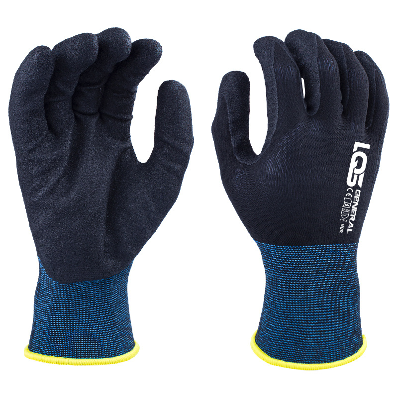 15 Gauge Nylon with Black Sandy Nitrile Coating
