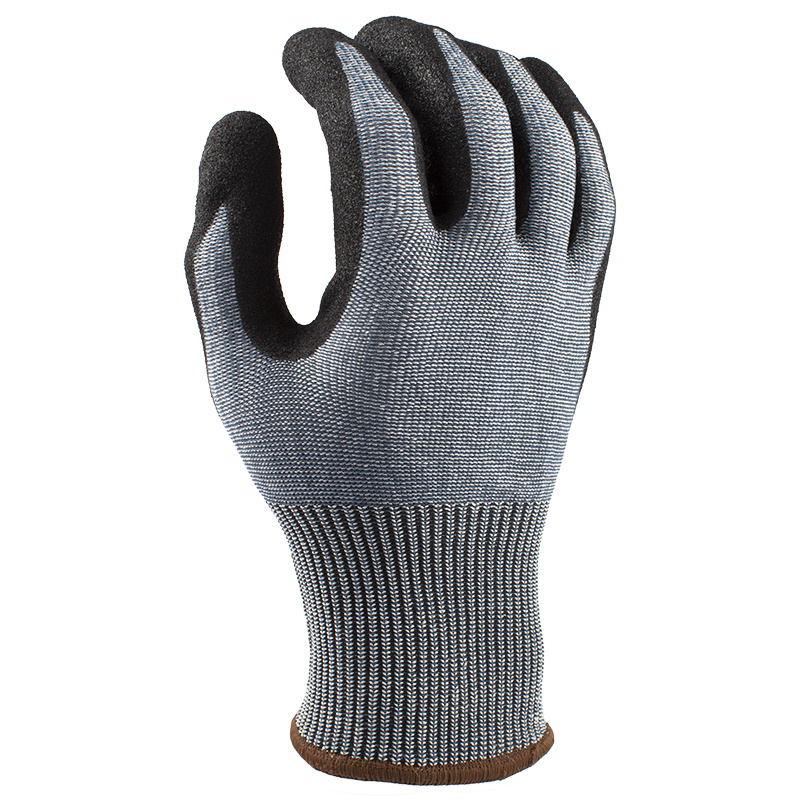 15 Gauge HPPE U2 Knitting with Black Sandy Nitrile Coating 15 Gauge HPPE U2 Knitting with Black Sandy Nitrile Coating