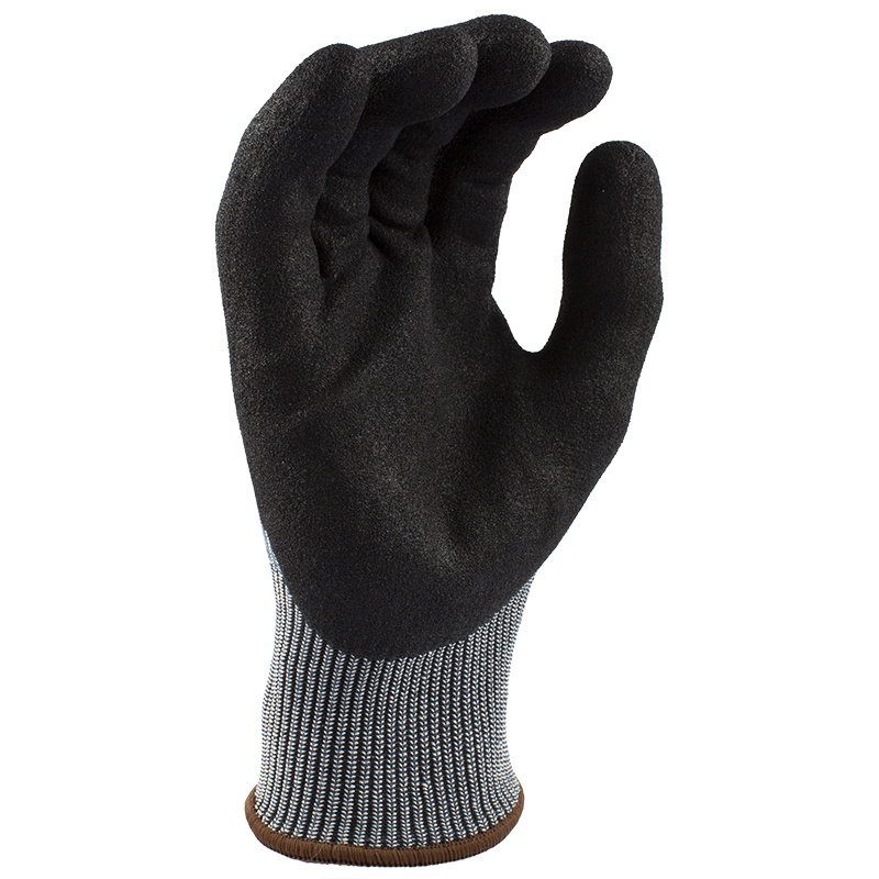 15 Gauge HPPE U2 Knitting with Black Sandy Nitrile Coating 15 Gauge HPPE U2 Knitting with Black Sandy Nitrile Coating