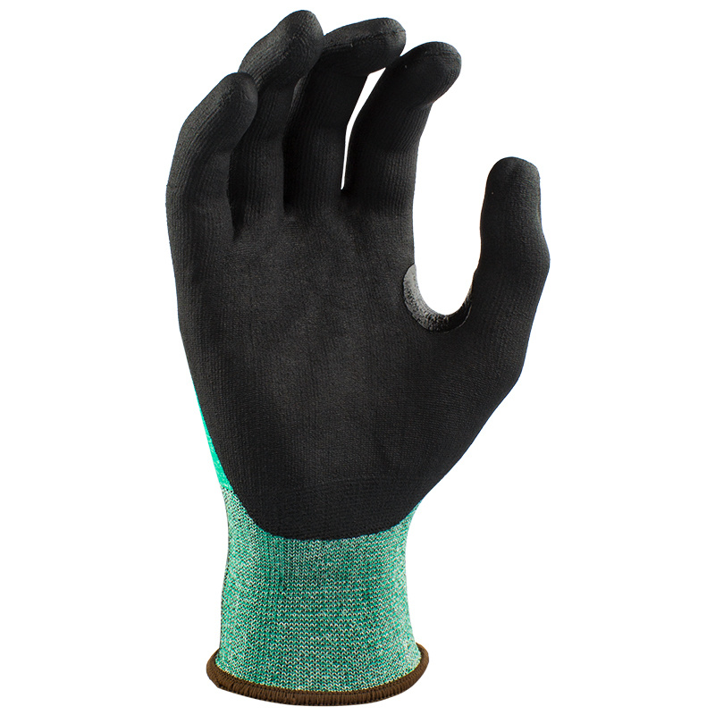 21 Gauge HDPE with Black Foam Nitrile Coating Thumb Crotch Reinforcement 21 Gauge HDPE with Black Foam Nitrile Coating Thumb Crotch Reinforcement
