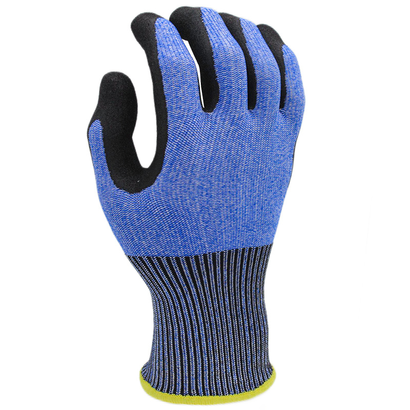 15 Gauge HPPE U2 Knitting with Black Sandy Nitrile Coating
