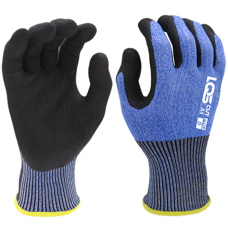 15 Gauge HPPE U2 Knitting with Black Sandy Nitrile Coating