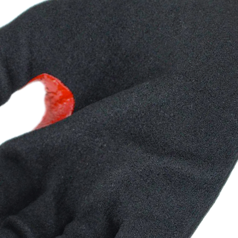 13 Gauge HPPE U2 Knitting with Black Sandy Nitrile Coating Thumb crotch reinforcement