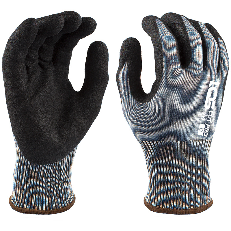15 Gauge HPPE U2 Knitting with Black Sandy Nitrile Coating 15 Gauge HPPE U2 Knitting with Black Sandy Nitrile Coating