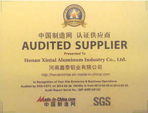 Made in China certified supplier