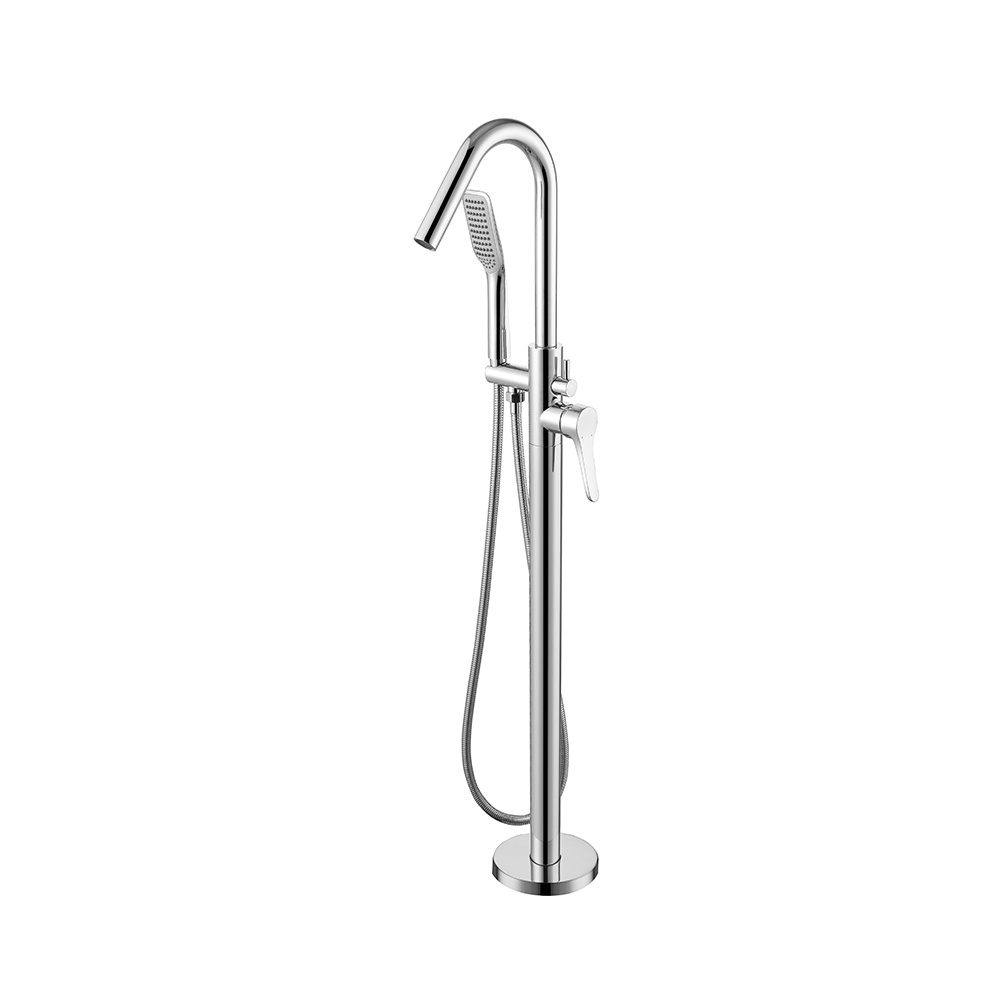Bath shower floor standing mixer