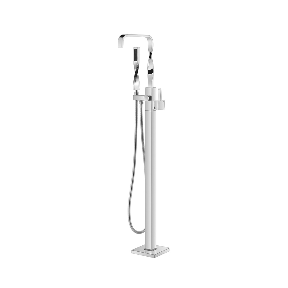 Bath shower floor standing mixer