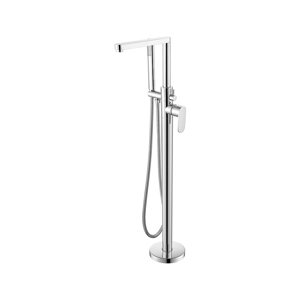 Bath shower floor standing mixer