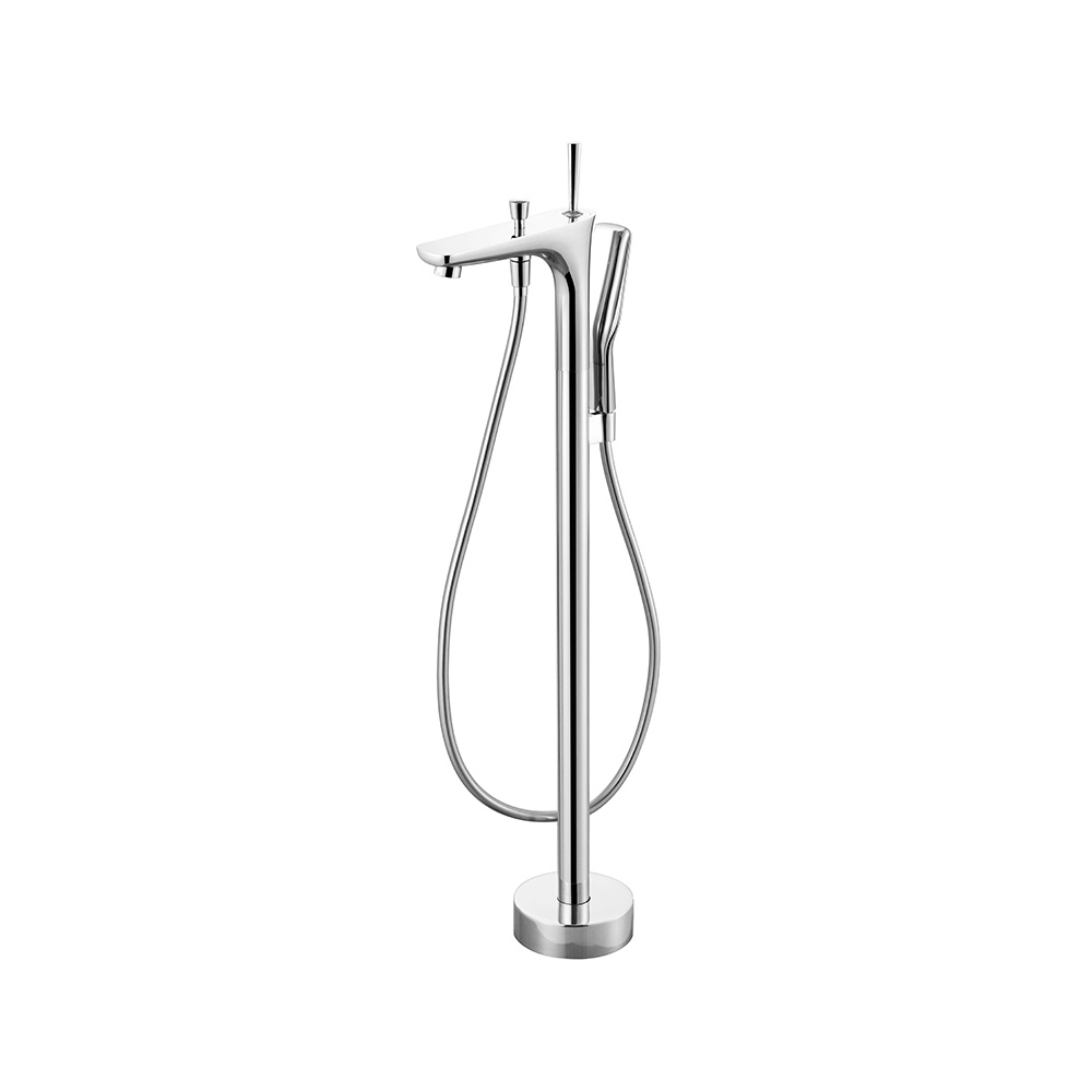 Bath shower floor standing mixer