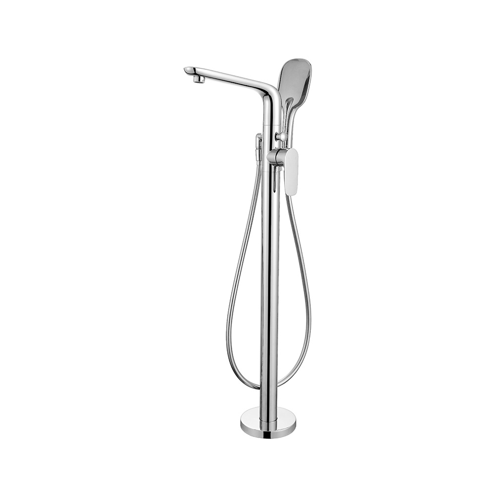 Bath shower floor standing mixer