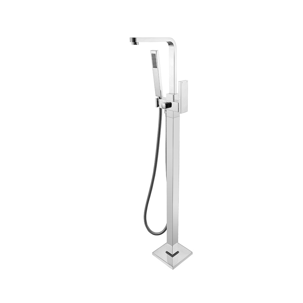 Bath shower floor standing mixer