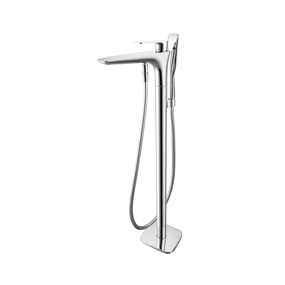 Bath shower floor standing mixer