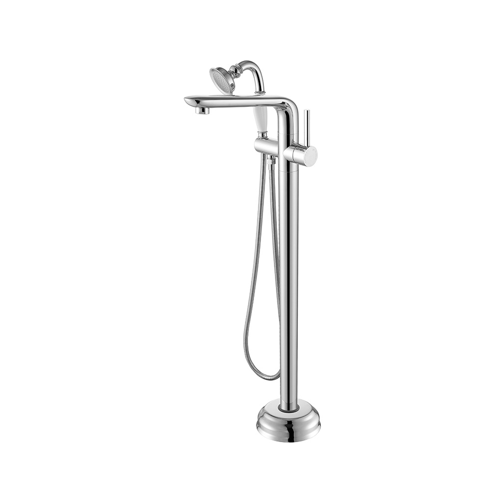 Bath shower floor standing mixer