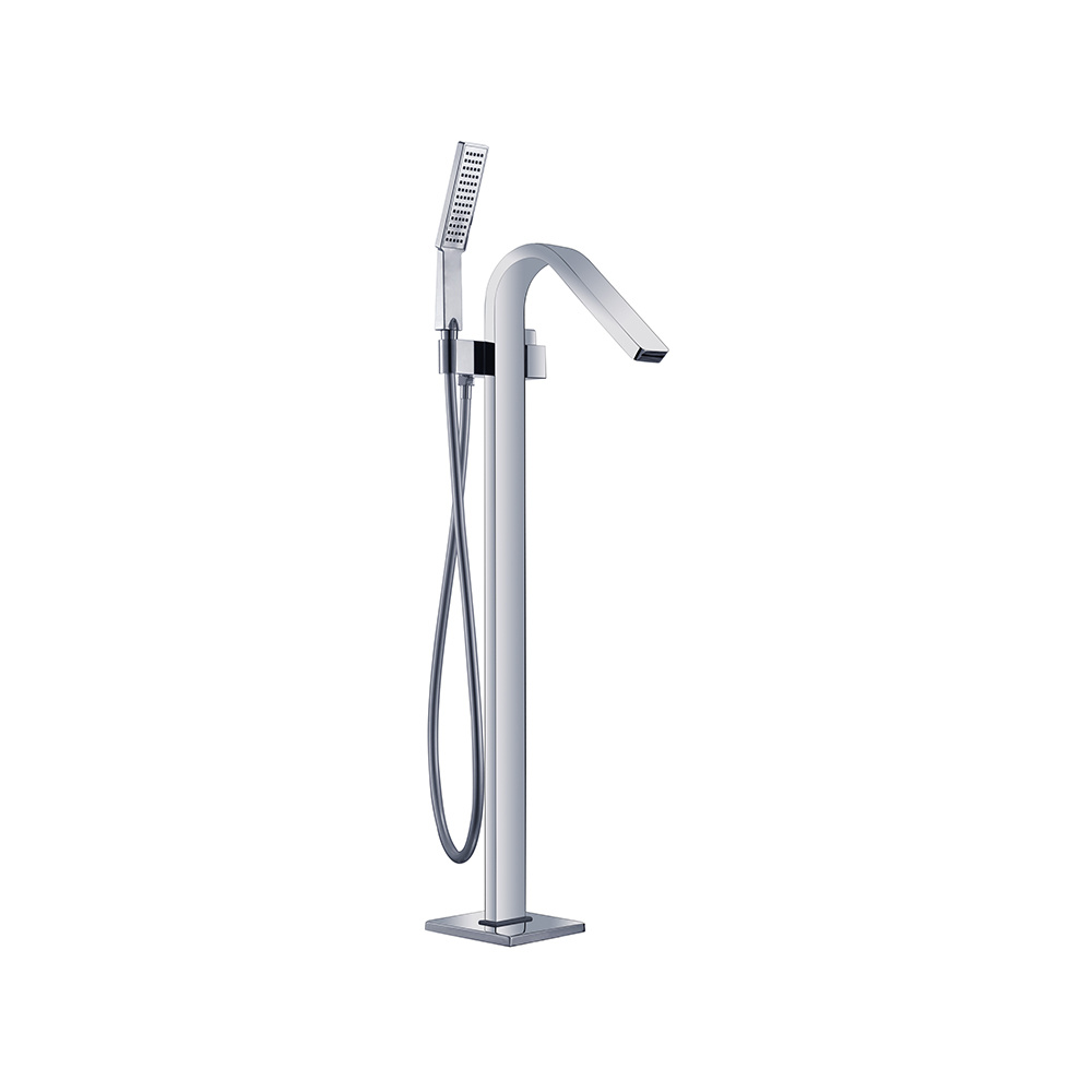 Bath shower floor standing mixer