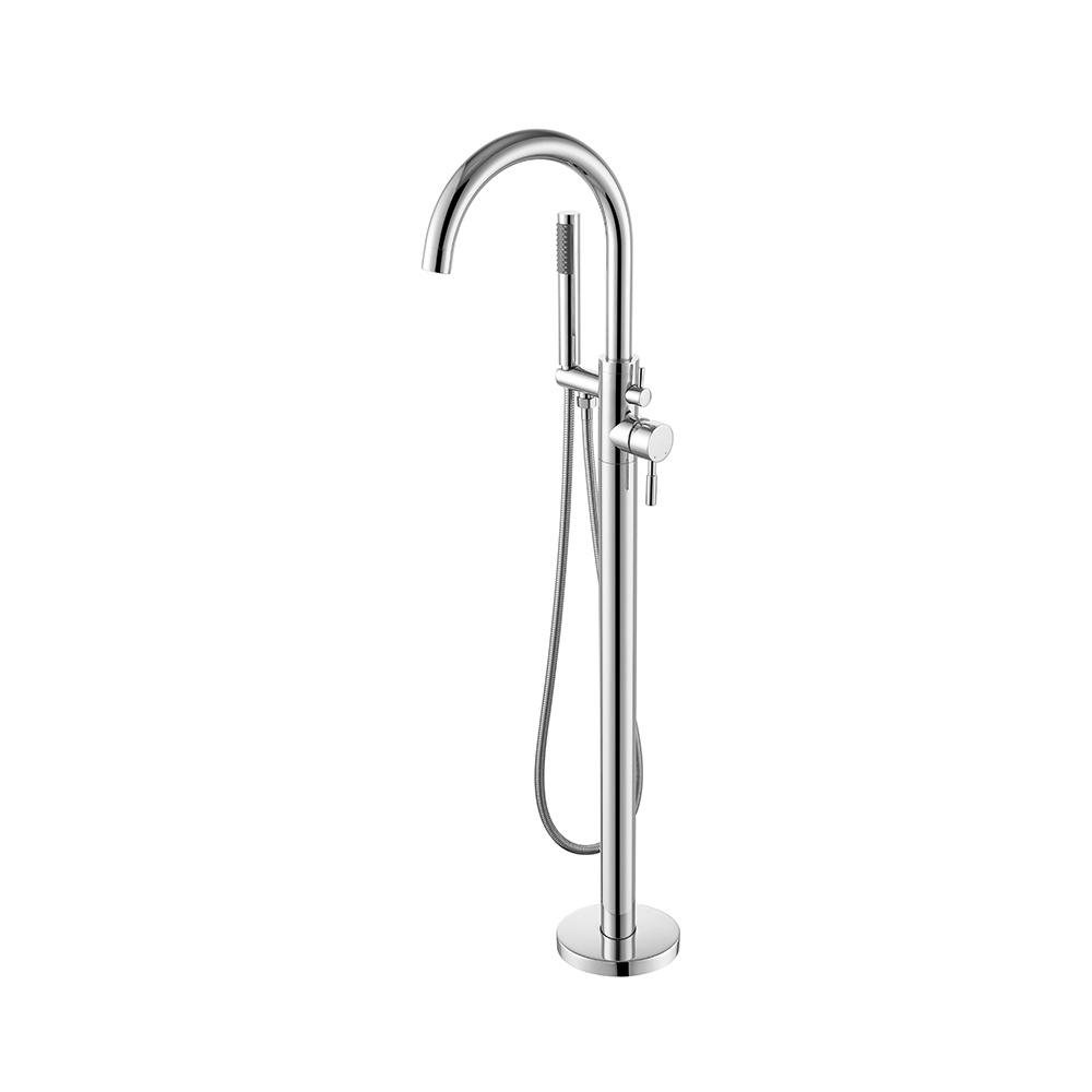 Bath shower floor standing mixer