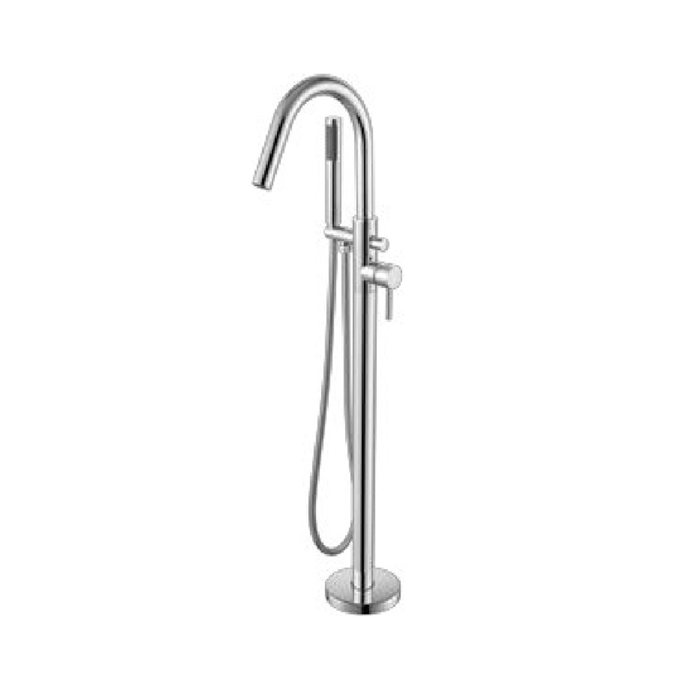Bath shower floor standing mixer