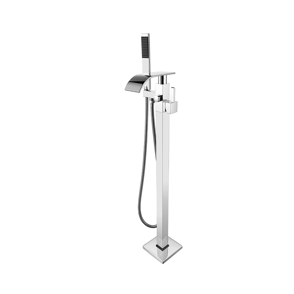 Bath shower floor standing mixer
