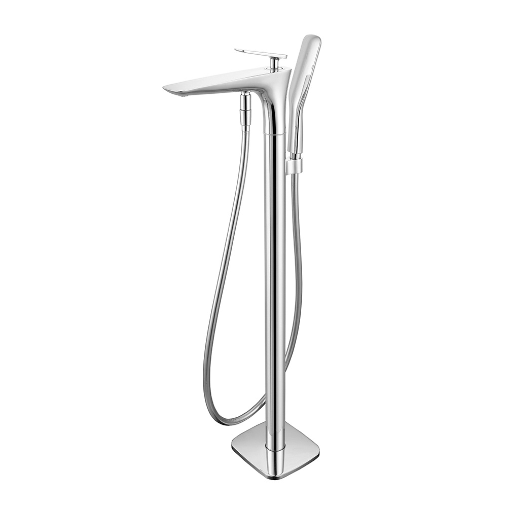 Bath shower floor standing mixer