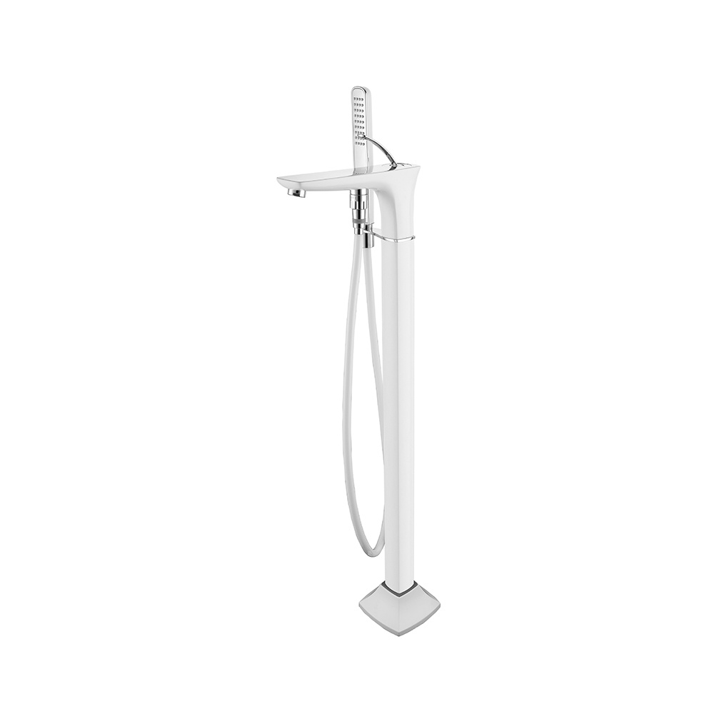 Bath shower floor standing mixer