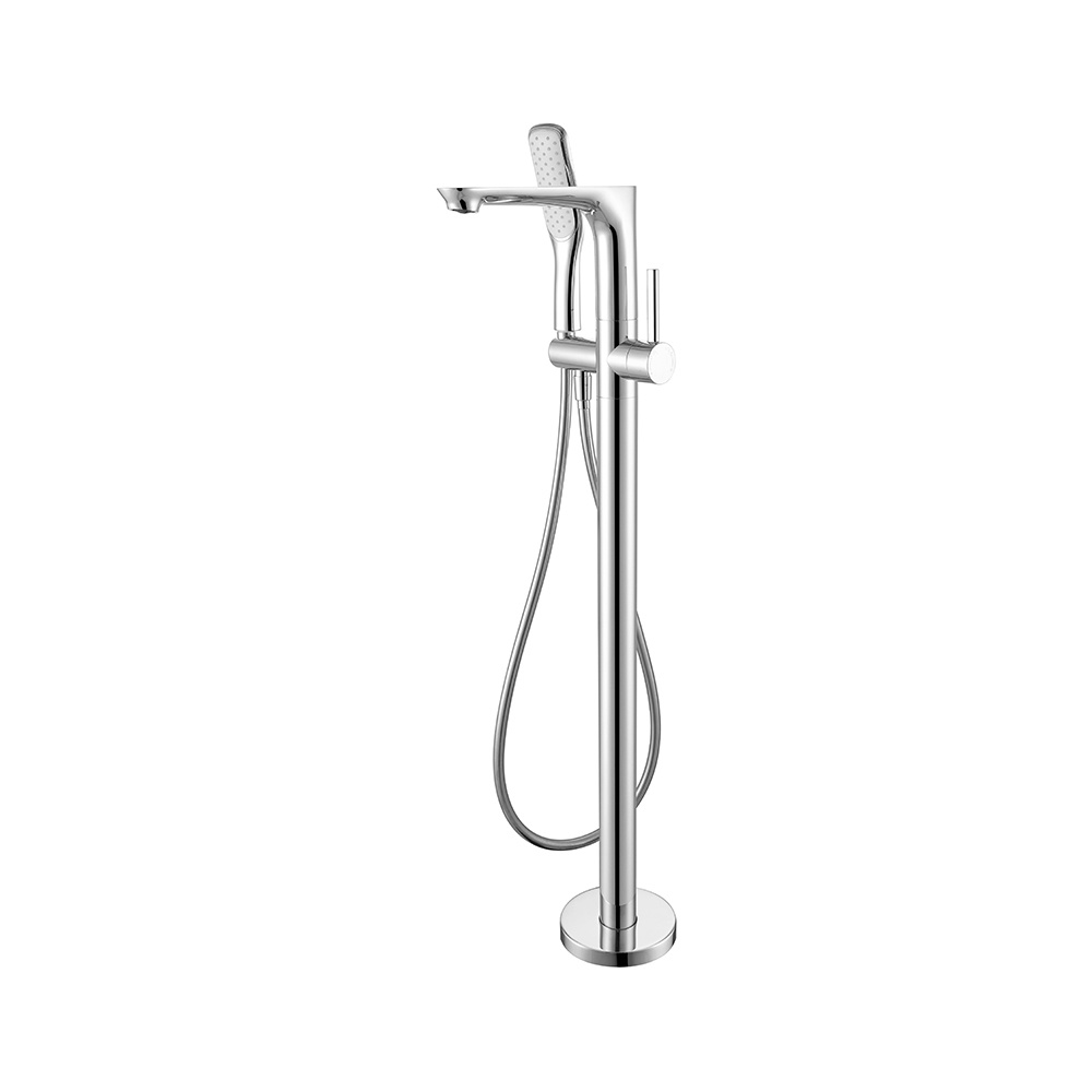 Bath shower floor standing mixer