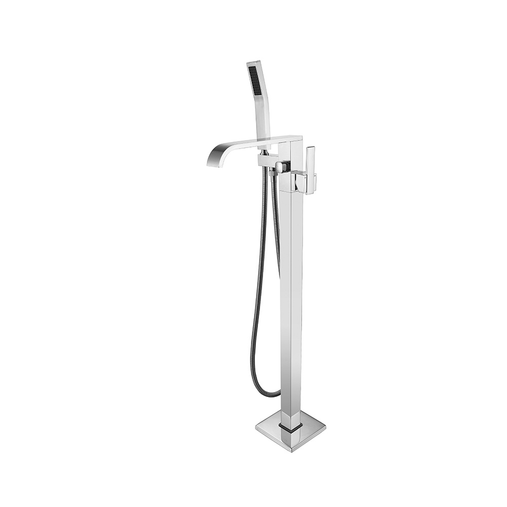 Bath shower floor standing mixer