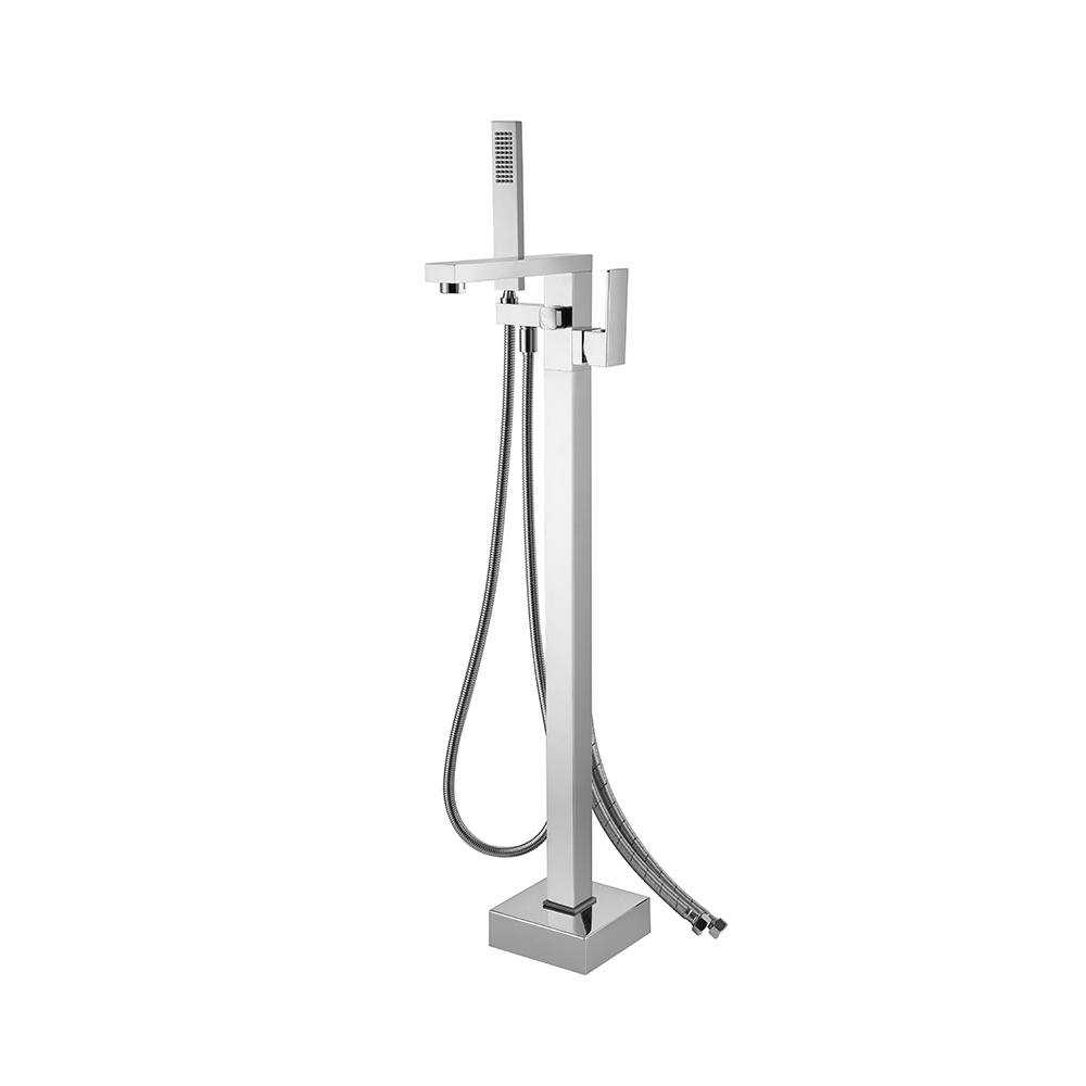 Bath shower floor standing mixer