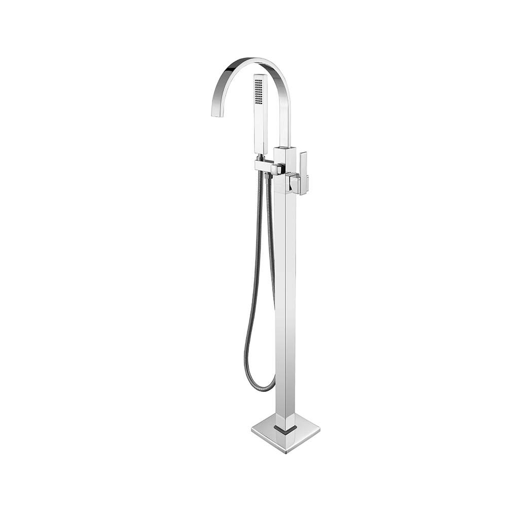 Bath shower floor standing mixer
