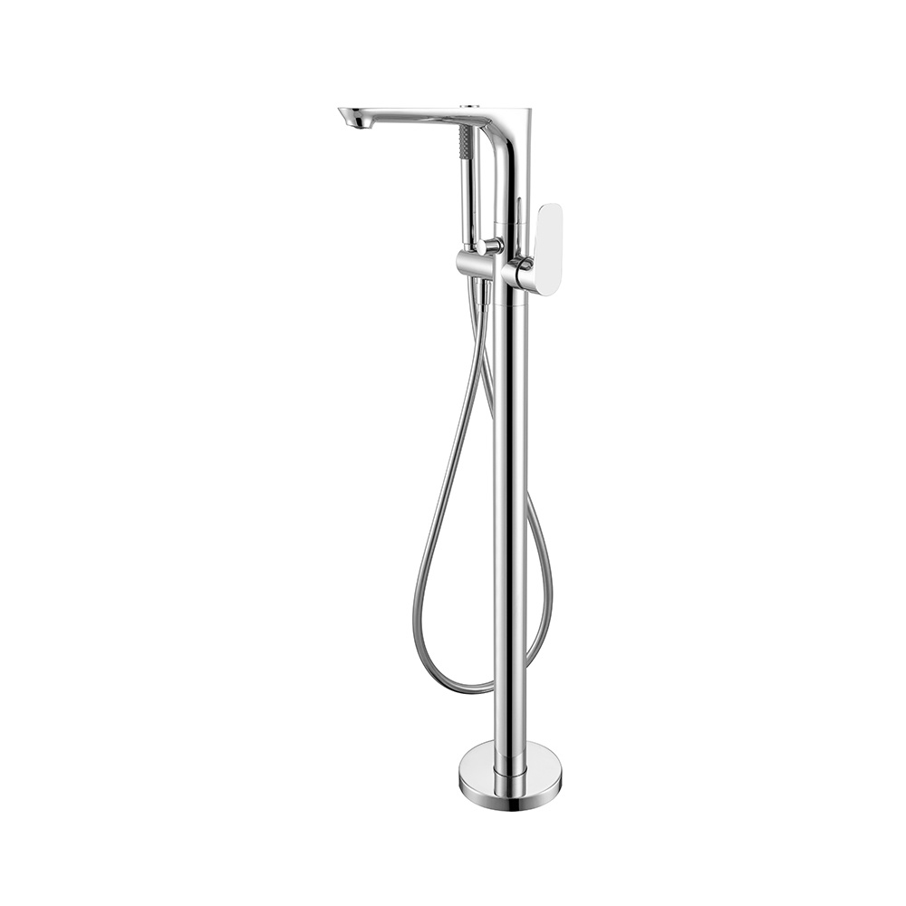 Bath shower floor standing mixer
