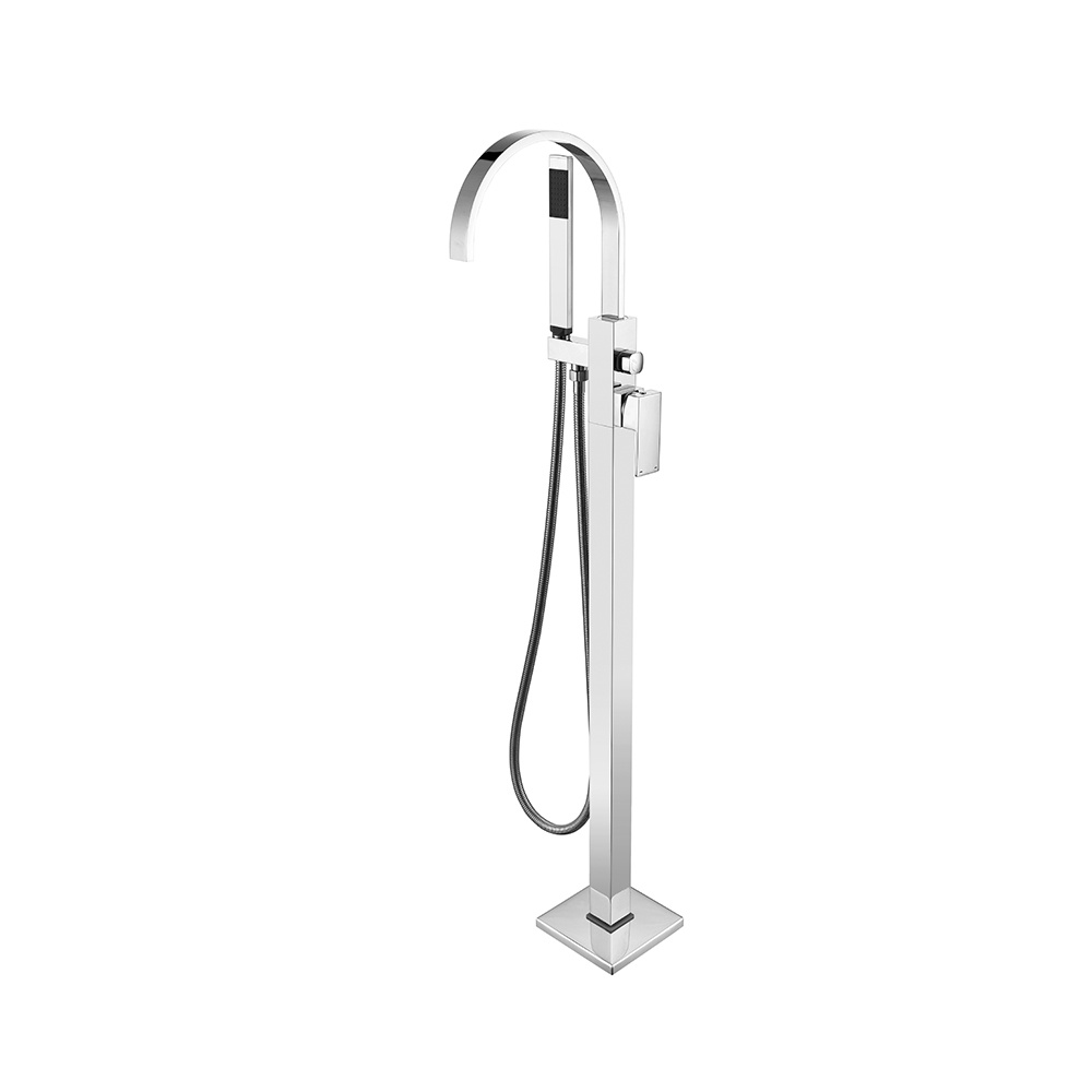 Bath shower floor standing mixer