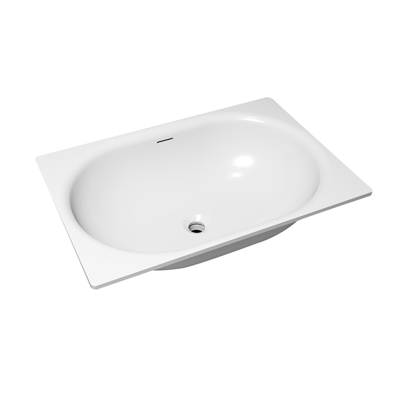 Solid surface built-in basin