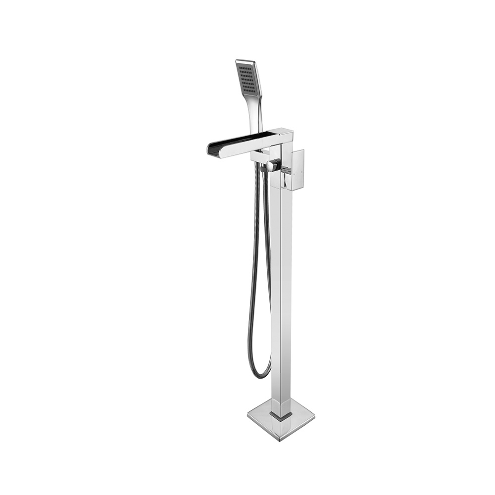 Bath shower floor standing mixer