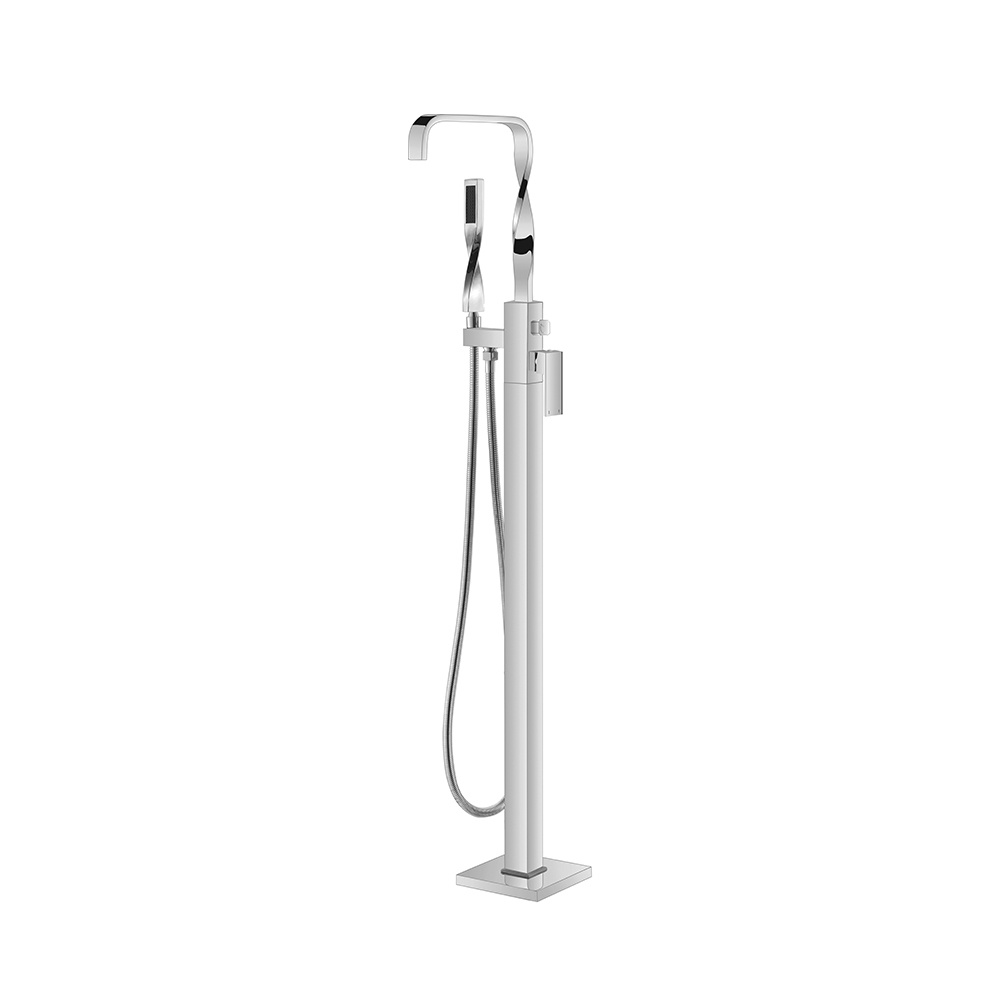 Bath shower floor standing mixer
