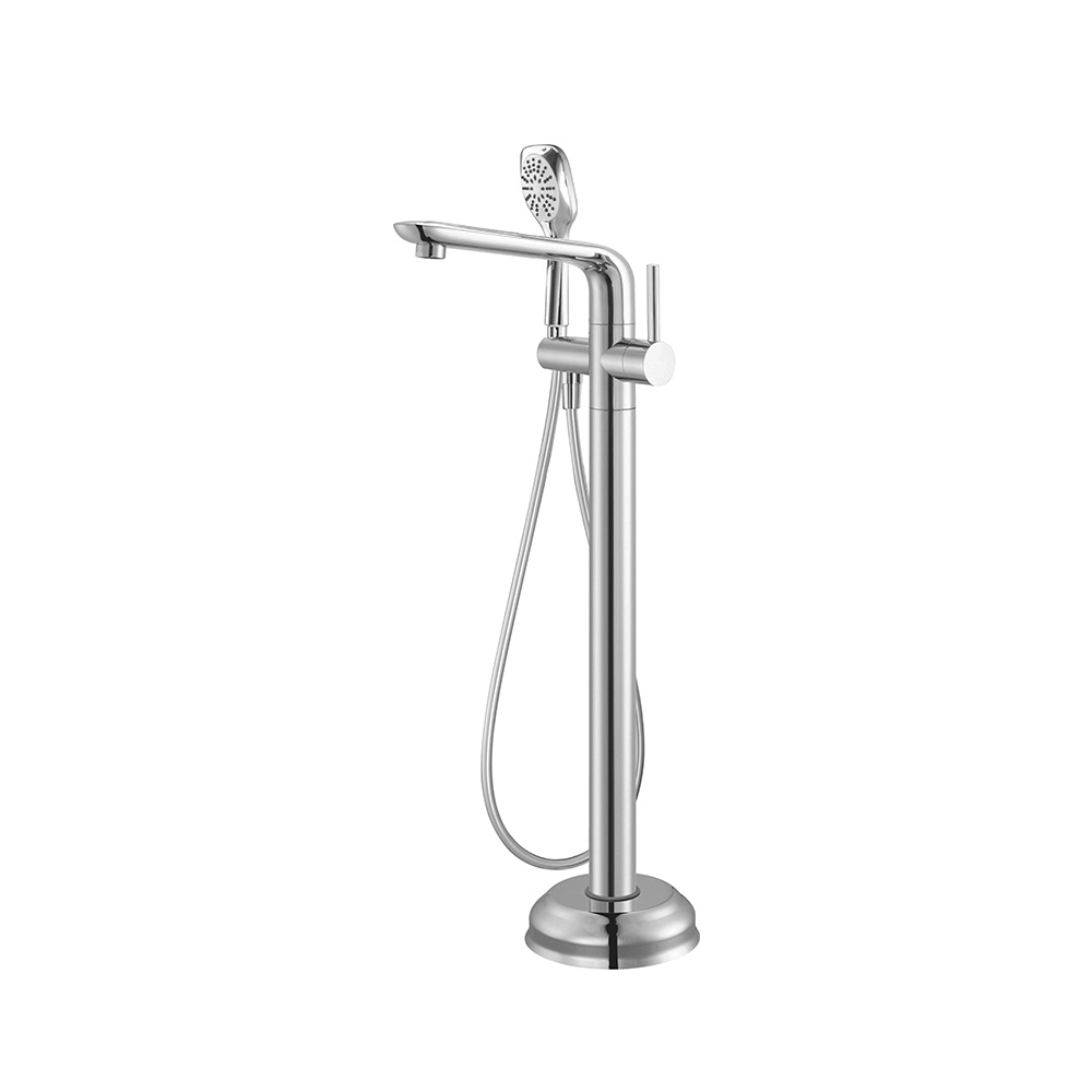 Bath shower floor standing mixer