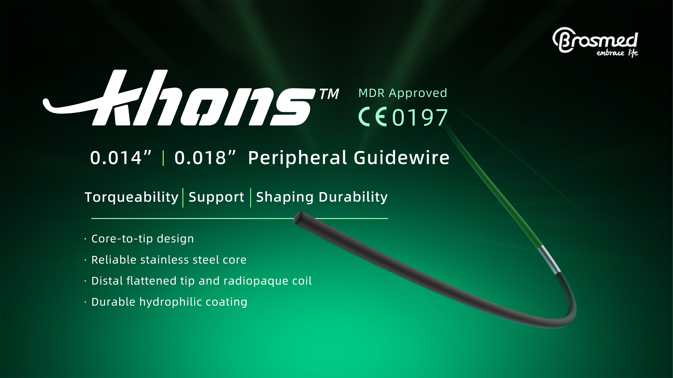 BrosMed Announced CE MDR Approval of Khons™ Guidewire