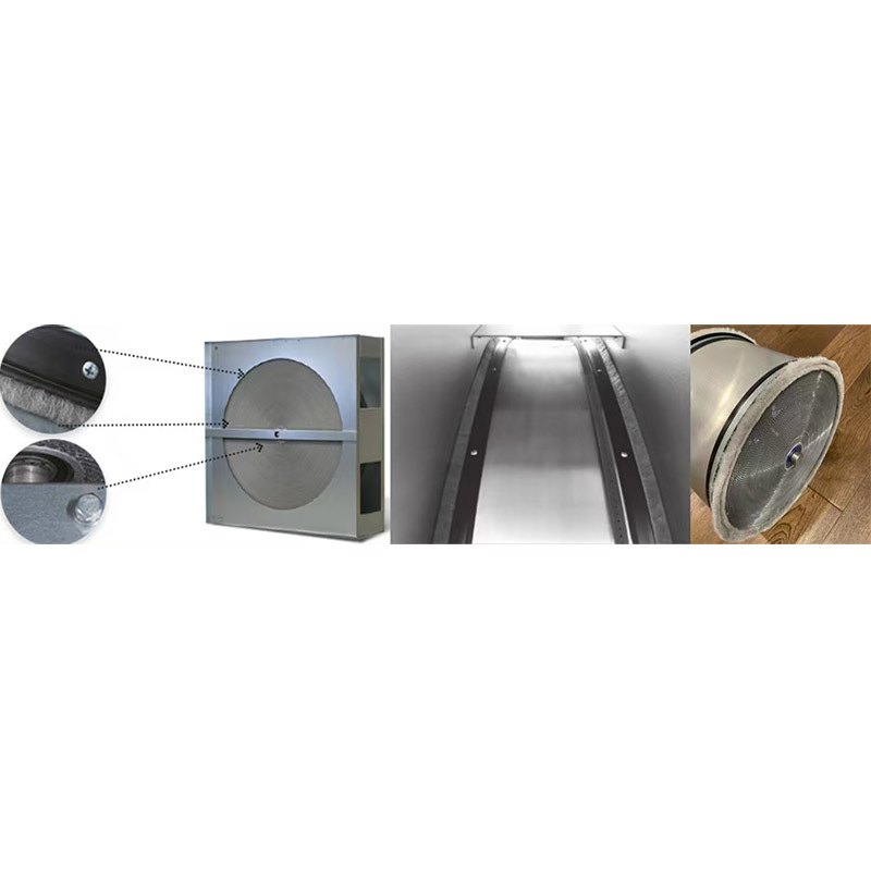 Heat recovery runner sealing brush