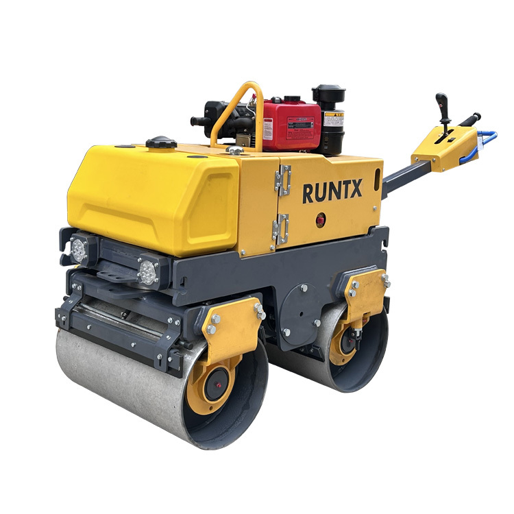 RUNTX 0.8 Ton Walk-behind  Double Steel  Wheel Road Roller