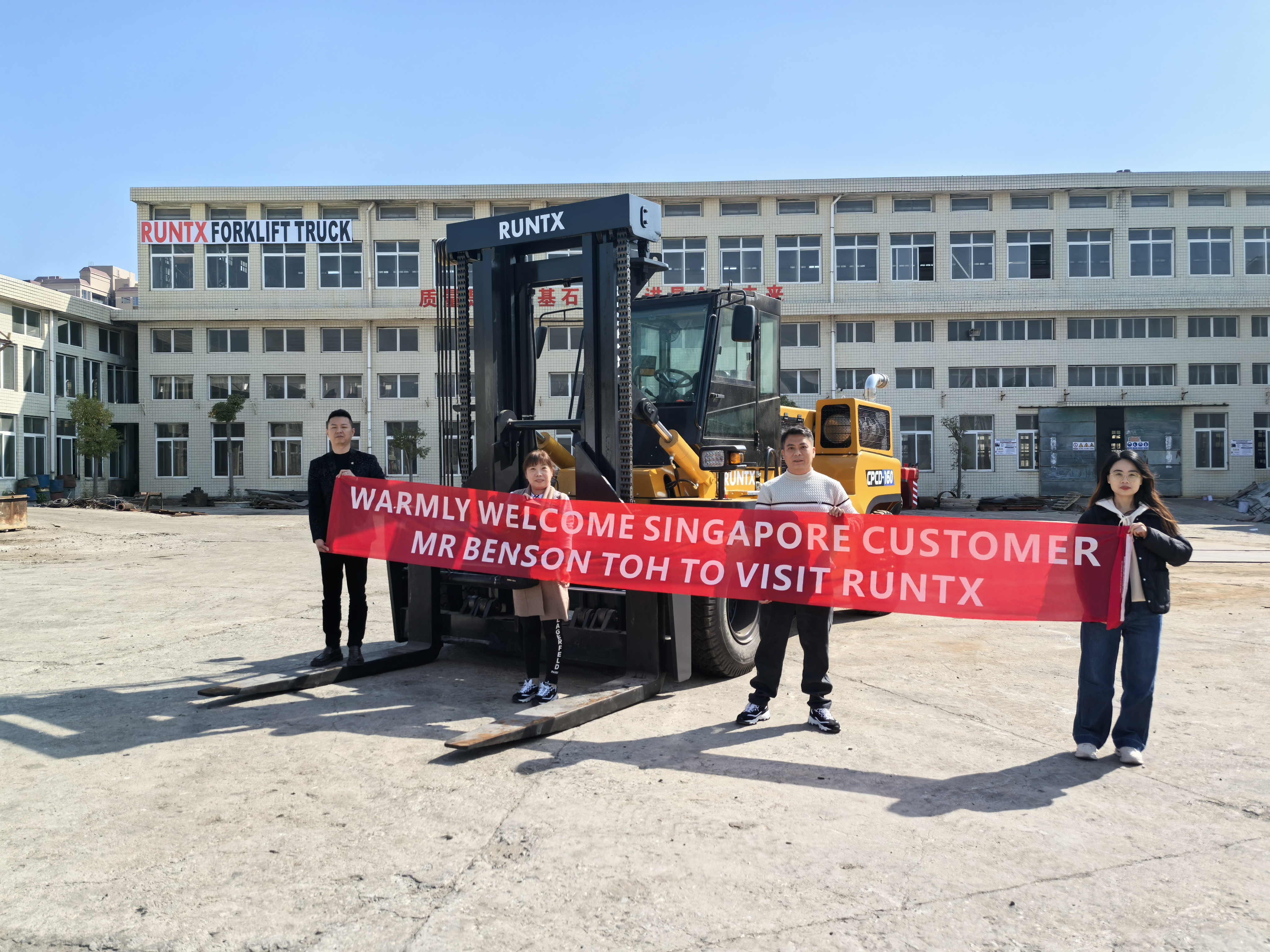 Chariot élévateur diesel de 16 tonnes CPCD160 à Singapour