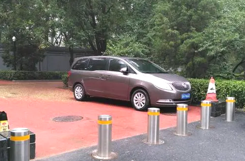Install security bollard to prevent car being stolen