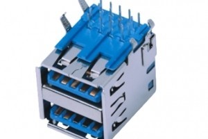 USB 3.0 AF Double layer 90 degree short body