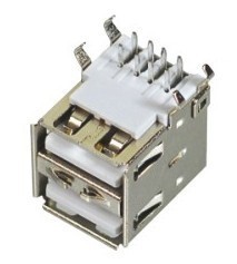 usb A母90度 雙層半包無彈片