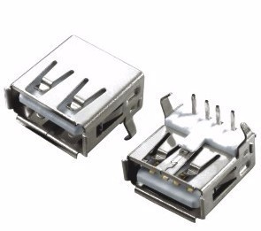 usb A 母90度 DIP 內扣式