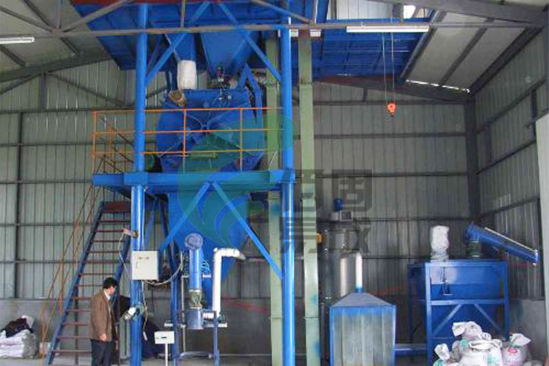 Dry mortar automatic batching and packaging production line