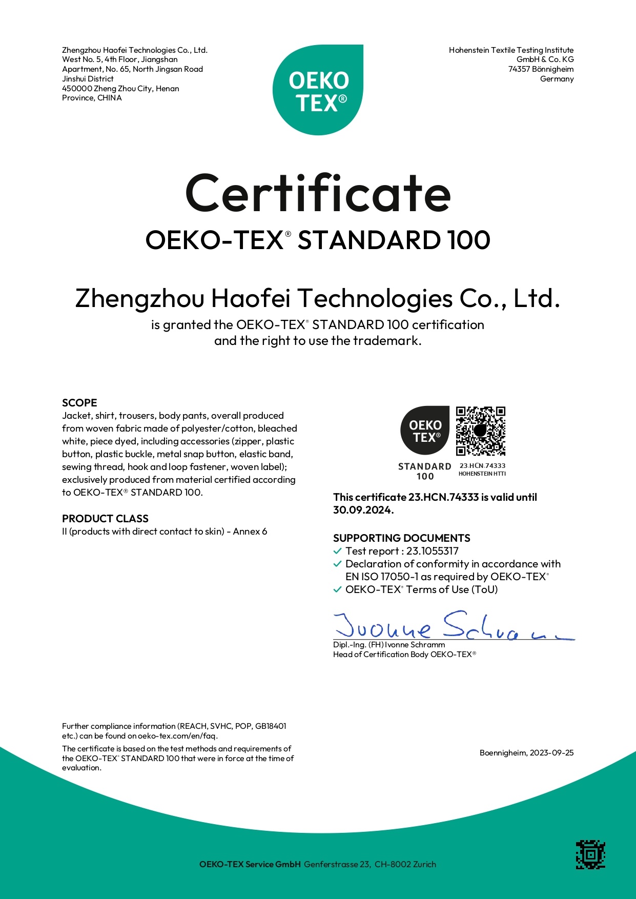 Environmental Certificates