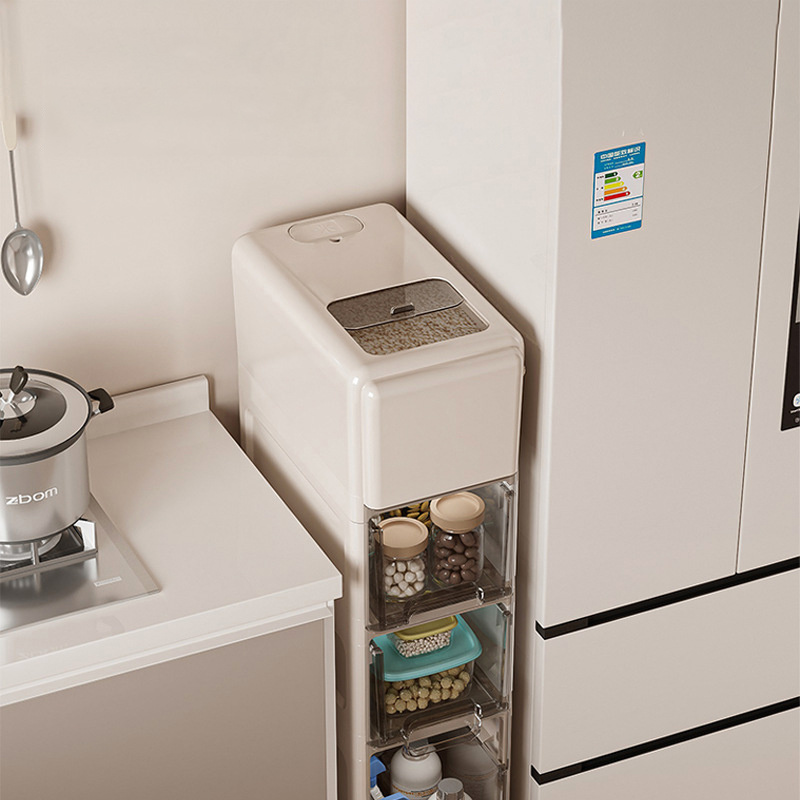 Rice bucket seam cabinet